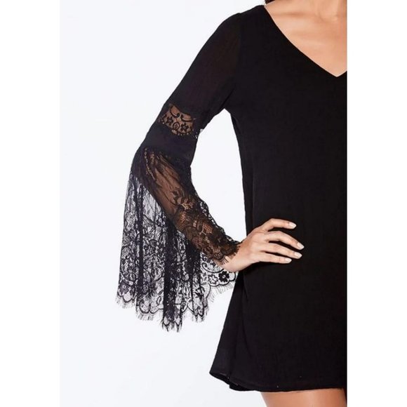 L*Space Swimwear Burning Sun Tunic in Black Size Small - Picture 2 of 7